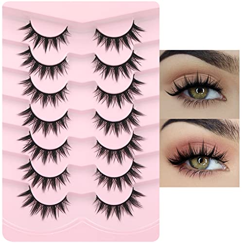 Manga Lashes False Eyelashes Doll Dramatic Eyelashes Anime Cosplay Japanese Style Lashes Spiky Long Thick Mink Eye Lash Strips by EYDEVRO|B0C1B1T9SB
