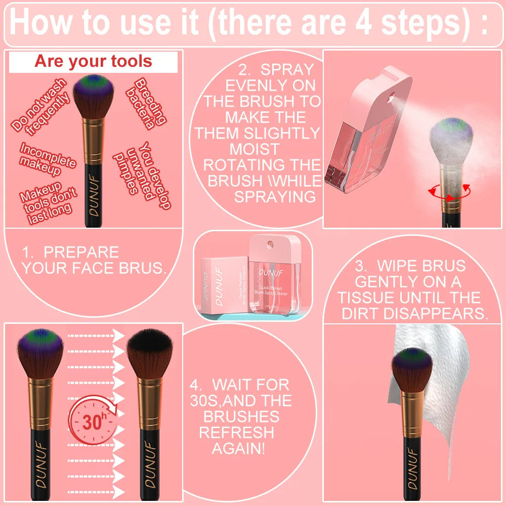 Makeup Tools Deep Cleaning Spray Beauty Egg Powder Puff Makeup Brush Cleaning Spray 35ML