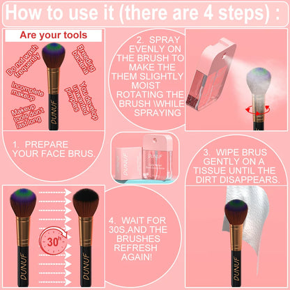 Makeup Tools Deep Cleaning Spray Beauty Egg Powder Puff Makeup Brush Cleaning Spray 35ML