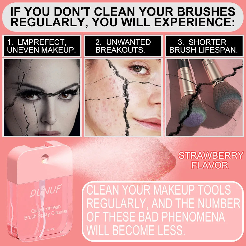Makeup Tools Deep Cleaning Spray Beauty Egg Powder Puff Makeup Brush Cleaning Spray 35ML